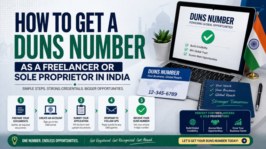 How to Get a DUNS Number as a Freelancer or Sole Proprietor in India